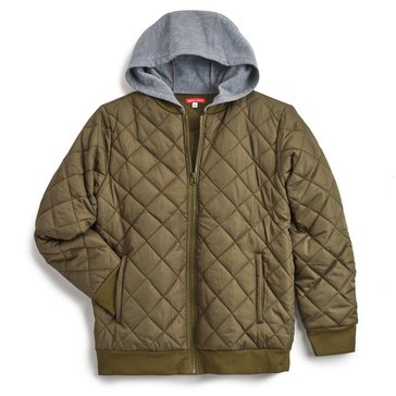 Liberty & Valor Toddler Boys' Color Hooded Quilted Bomber Jacket