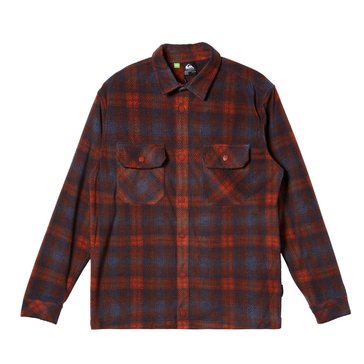 Quiksilver Men's Surf Days Long Sleeve Polar Plaid Fleece Shirt