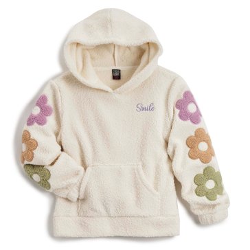 Sweet Butterfly Little Girls' Flower Sleeve Cozy Hoodie