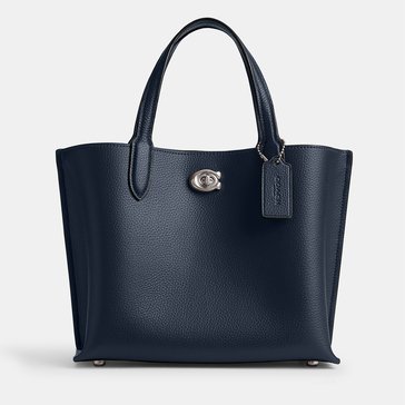 COACH Polished Pebble Leather Willow Tote 24