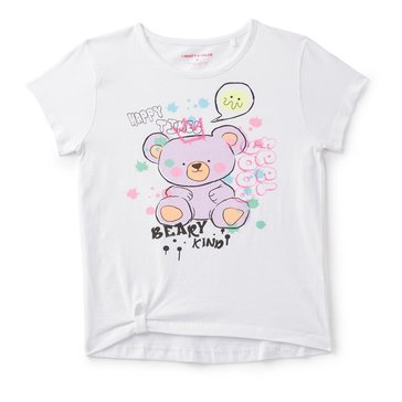 Liberty & Valor Little Girls' Princess Teddy Graphic Tee