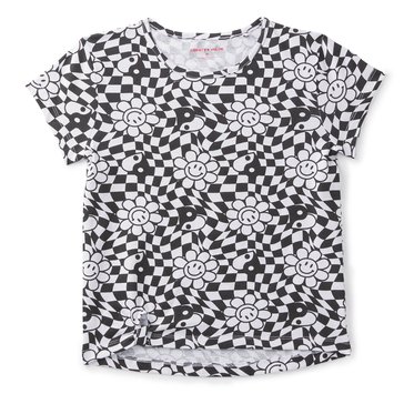 Liberty & Valor Big Girls' Flower Smile Graphic Tee