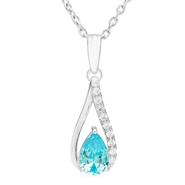 Swiss Blue Topaz Pear Cut Pendant