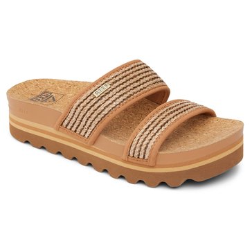 Reef Women's Cushion Vista Hi Raffia Slide
