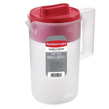 Rubbermaid Simply Pour 2-Quart Plastic Pitcher