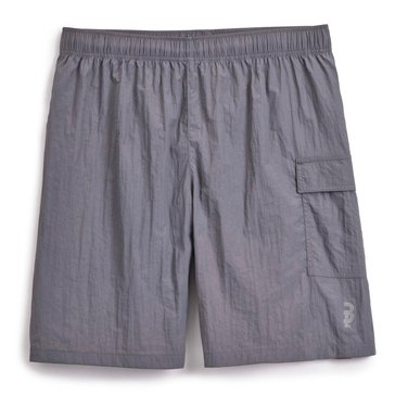 3 Paces Men's Solid Woven Cargo Pocket Shorts 