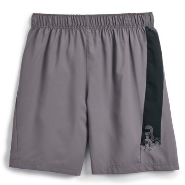 3 Paces Men's Tony Solid Distressed Logo Woven Shorts