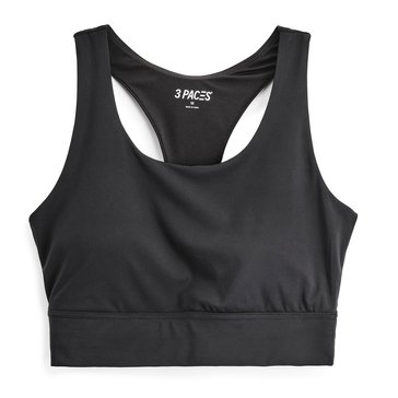 3 Paces Women's Kerri Solid Mid Length Sports Bra 