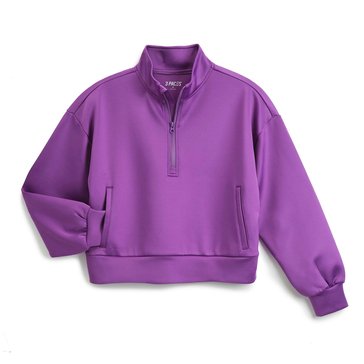 3 Paces Women's Solid Shrunken 1/4 Zip Jacket 