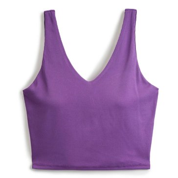 3 Paces Women's Solid Rib Knit Crop Top