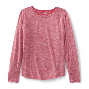 3 Paces Women's Space Dye Long Sleeve Raglan Top 