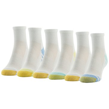 Gold Toe Women's Sport Half Cushion Quarter Socks 6-Pack