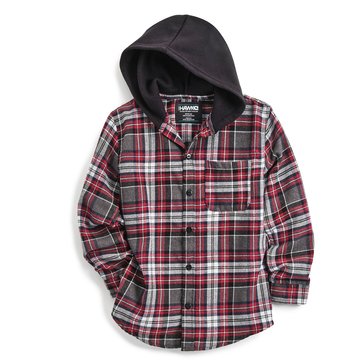 Tony Hawk Big Boys' Hooded Flannel Shirts