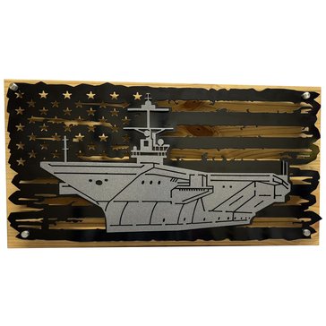 CCH Carrier Wood And Metal Flag
