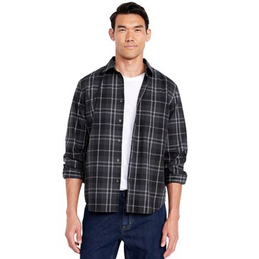 Old Navy Men's Long Sleeve Regular Fit Everyday Poplin Shirt