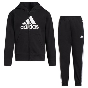Adidas Little Boys' Hooded Fleece Jacket Set