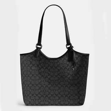 COACH Box Program Coated Canvas Signature Day Tote