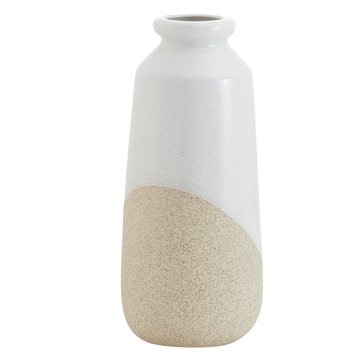 Lifetime Brands 6x13.5-Inch Two Tone Stoneware Vase