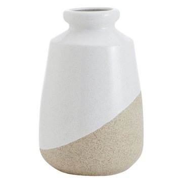 Lifetime Brands 7x11-Inch Two Tone Stoneware Vase
