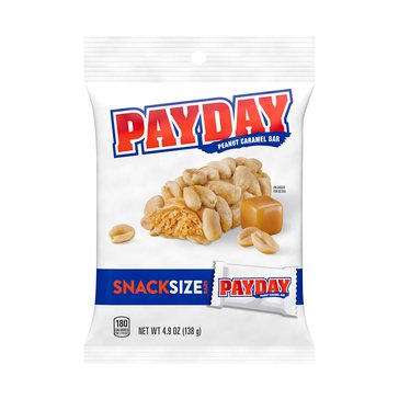 Payday Snack Size Bars, 4.9oz