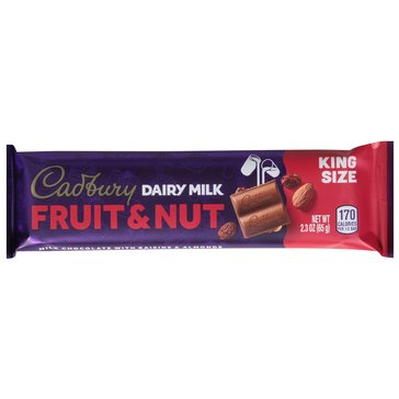Cadbury King Size Fruit & Nut Candy Bar, 2oz