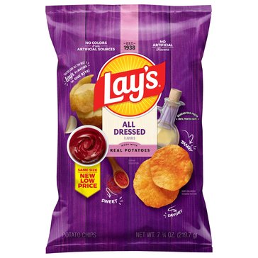 Lay's All Dressed Potato Chips, 7.75oz