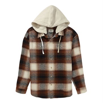AE Men's Hooded Flannel Shirt