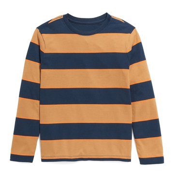 Old Navy Big Boys' Rugby Strip Softest Long Sleeve Tee