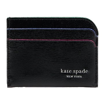 Kate Spade New York Devin Glitter Edge Shiny Saffiano Card Holder