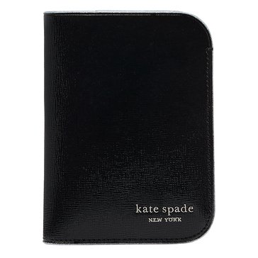 Kate Spade New York Devin Glitter Edge Shiny Saffiano Passport Holder