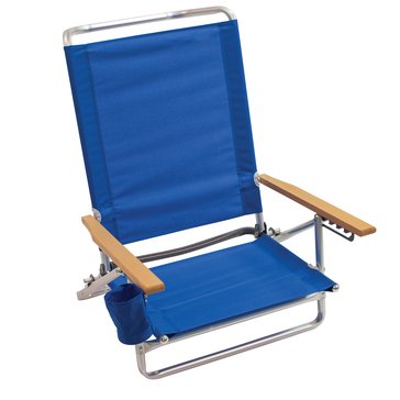 Rio Beach 5-Position Aluminum Lay Flat Beach Chair