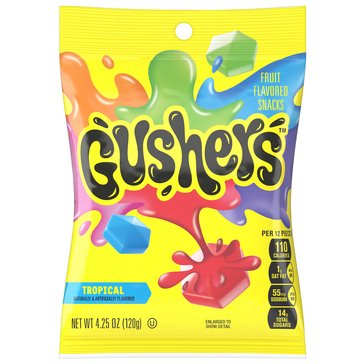 Gushers Tropical Fruit Snacks, 4oz