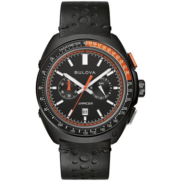 Bulova Men's Racer Quartz Leather Strap Chronograph Watch