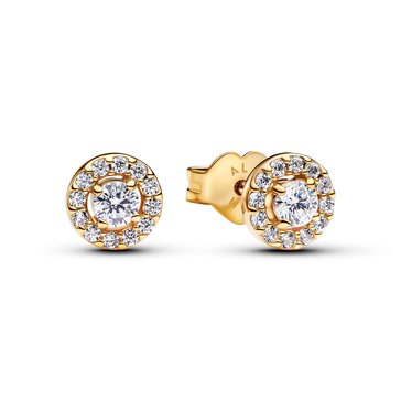 Pandora Round Pave Halo Stud Earrings