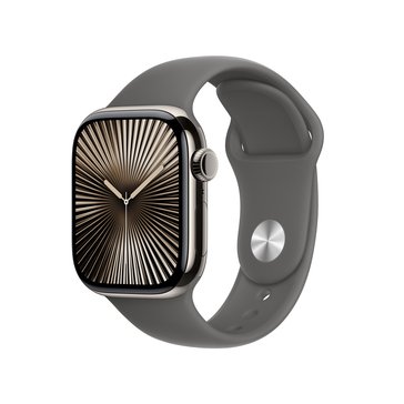 Apple Watch Series 10 GPS and Cellular Titanium Case with Sport Band - M/L