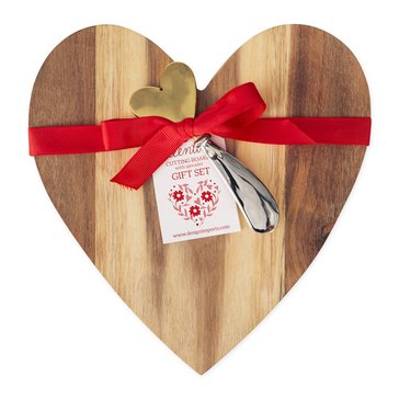 Design Imports Valentine Heart Cutting Board Gift Set