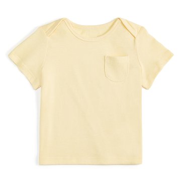 Wanderling Baby Boys' Short Sleeve Solid Lap Shoulder Tee