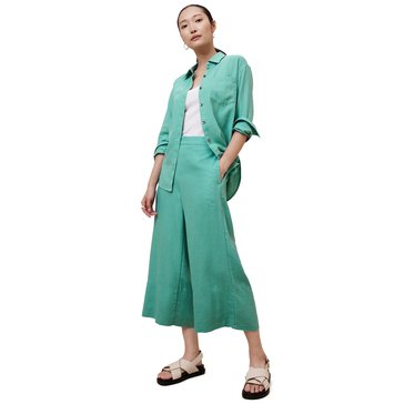 Banana Republic Women's Linen Wide Leg Crop Pants