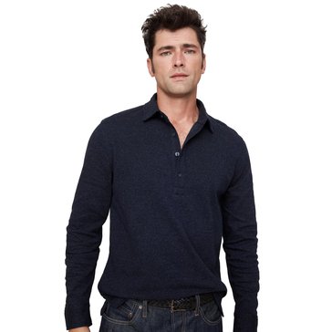Banana Republic Men's Plaid Long Sleeve Lux Polo