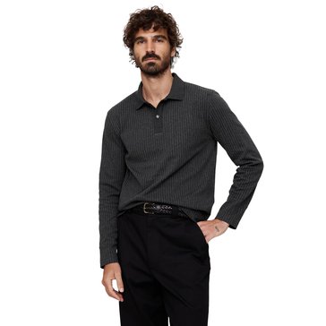 Banana Republic Men's Plaid Long Sleeve Lux Polo