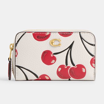COACH Cherry Printed Leather Essential Small Zip
