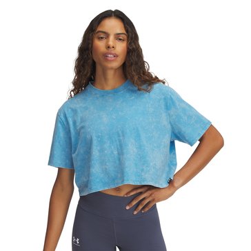 Under Armour Women's Rival Wash Shorts Sleeve Tee