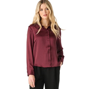 Black Tape Womens Satin Blouse