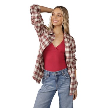 AE Women's Oversized Flannel Plaid Shirt