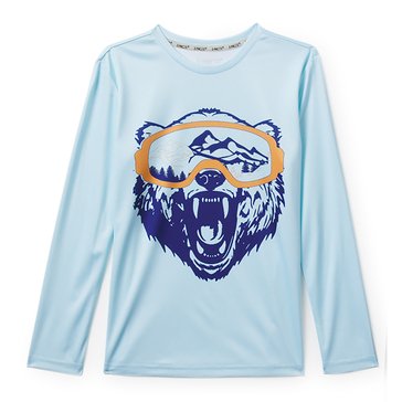 3 Paces Big Boys' Bear Long Sleeve Graphic Tee