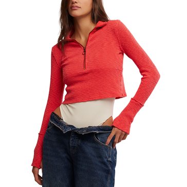 Free People Women's Midnight Half Zip Top
