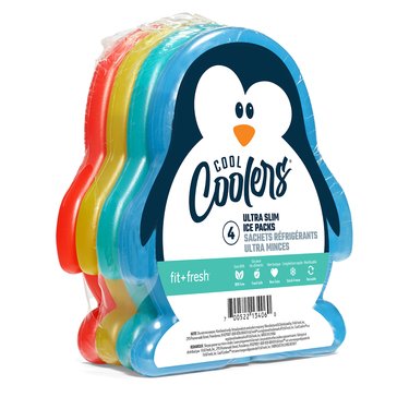 Fit and Fresh Cool Coolers Penguin Ice, 4-Pack