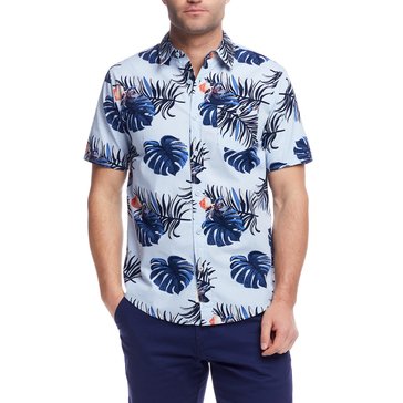 Weatherproof Men's Short Sleeve Cotton Poplin Shirt 