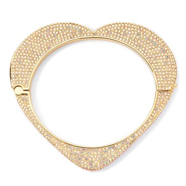 Kurt Geiger Pave Heart Hinged Bangle Bracelet