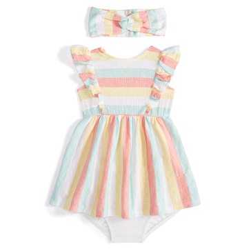 Wanderling Baby Girls' Knit Gauze Dress Set